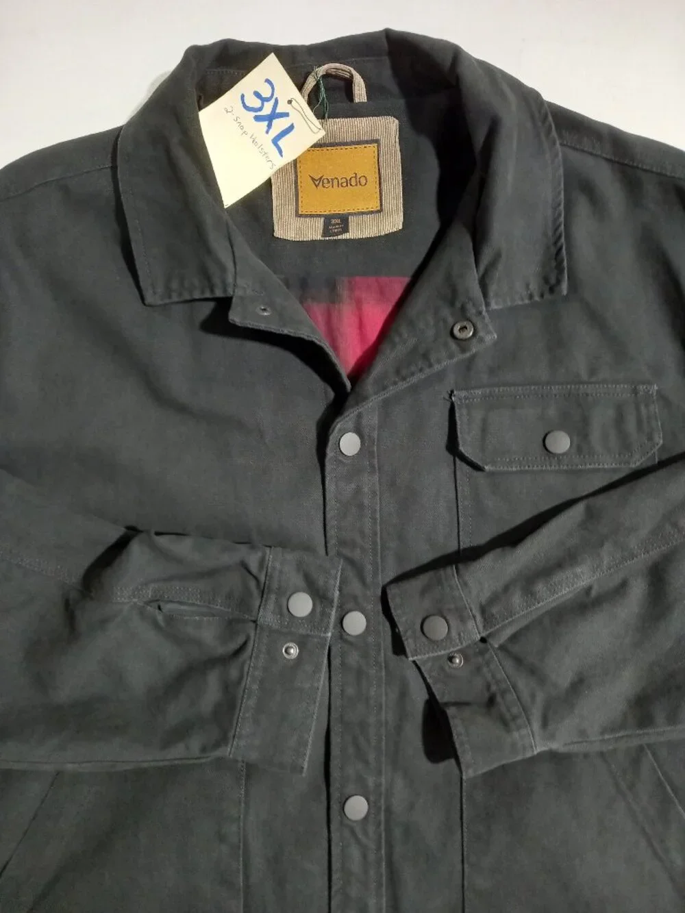 Concealed Carry Flannel Lined Canvas Shirt Jacket - Black | 3XL